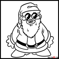 How to draw Santa Claus