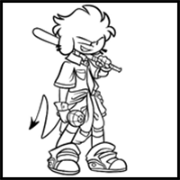 How to draw Lucian (FNF Maginage Matches)