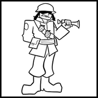 How to draw Soldier (Mister Jane Doe)