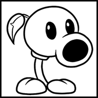How to draw the Peashooter (Plants vs. Rappers)