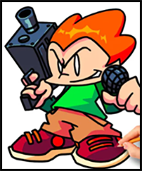 How to Draw Friday Night Funkin Pico | FNF | Easy Step by Step Drawing Tutorial