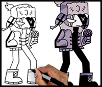 How to Draw Ruv | Friday Night Funkin