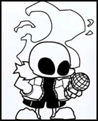 HOW TO DRAW NIGHTMARE SANS (Indie Cross) | Friday Night Funkin (FNF) - Easy Step by Step Tutorial