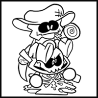 How to draw Pumpkin & Death (Arrow Funk Skid & Pump)