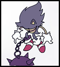 How to Draw FNF MOD Character - Drowning Sonic Easy Step by Step