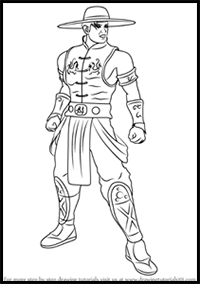 How to Draw Kung Lao from Mortal Kombat
