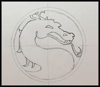 How to Draw the MORTAL KOMBAT DRAGON Symbol / Logo | Narrated Easy Step-by-Step Drawing Tutorial