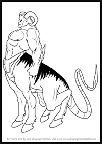 How to Draw Motaro from Mortal Kombat