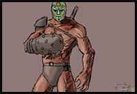 How to Draw Drahmin from Mortal Kombat