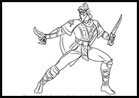 How to Draw Rain from Mortal Kombat