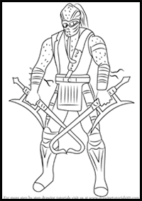 How to Draw Kabal from Mortal Kombat