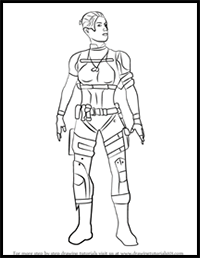 How to Draw Cassie Cage from Mortal Kombat