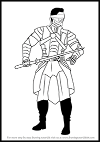 How to Draw Kenshi from Mortal Kombat