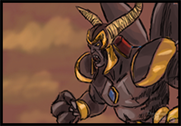 How to Draw Onaga from Mortal Kombat