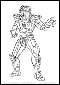 How to Draw Sektor from Mortal Kombat