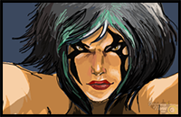 How to Draw Kia from Mortal Combat