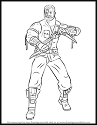 How to Draw Kano from Mortal Kombat