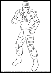How to Draw Kurtis Stryker from Mortal Kombat