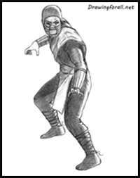 reptile from mortal kombat drawing