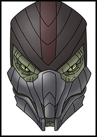 Draw Reptile Mortal Kombat