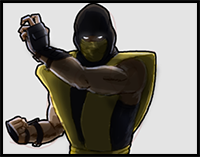 How to Draw Scorpion from Mortal Kombat
