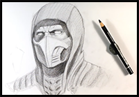 How to Draw Scorpion from Mortal Kombat X - Easy Things to Draw