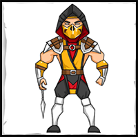 How to Draw Scorpion | Mortal Kombat 11