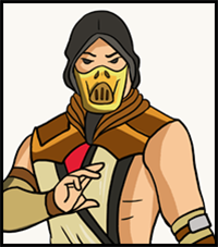 How to Draw Scorpion from Mortal Kombat