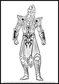 How to Draw Shinnok from Mortal Kombat