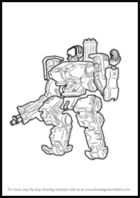 How to Draw Bastion from Overwatch