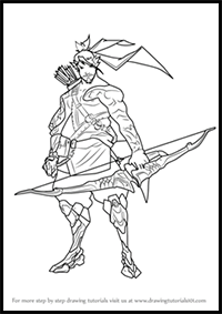 How to Draw Hanzo from Overwatch