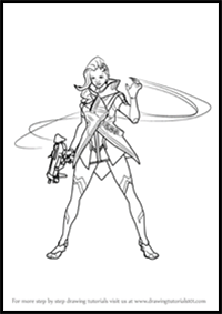 How to Draw Sombra from Overwatch