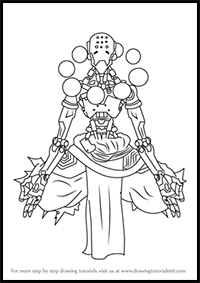How to Draw Zenyatta from Overwatch