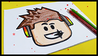How to Draw ROBLOX Man Face