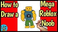 How to Draw a Mega Noob Roblox | Art Lesson