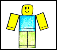 How to Draw Roblox Noob