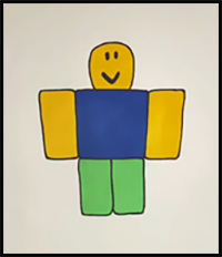 How to Draw a Roblox Noob | Roblox Art Lesson