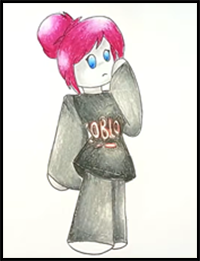 How to Draw Roblox Character Step by Step