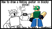 How to Draw a Roblox Avatar in a Blocky Style