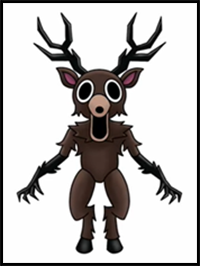 How to Draw the Deer Entity from 99 Nights in the Forest | Roblox Drawing Tutorial