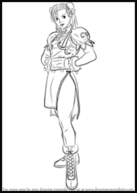 How to Draw Chun-Li from Street Fighter