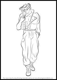 How to Draw Charlie Nash from Street Fighter