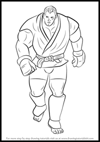 How to Draw Abel from Street Fighter