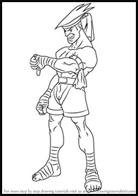 How to Draw Adon from Street Fighter