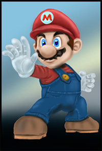 How to Draw Mario from Super Smash Bros