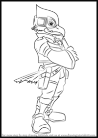 How to Draw Falco from Super Smash Bros