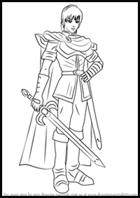 How to Draw Marth from Super Smash Bros