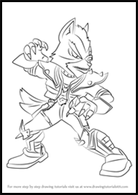 How to Draw Wolf from Super Smash Bros