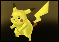 How to Draw Pikachu from Super Smash Bros
