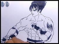 How to Draw Jin Kazama from Tekken Step by Step